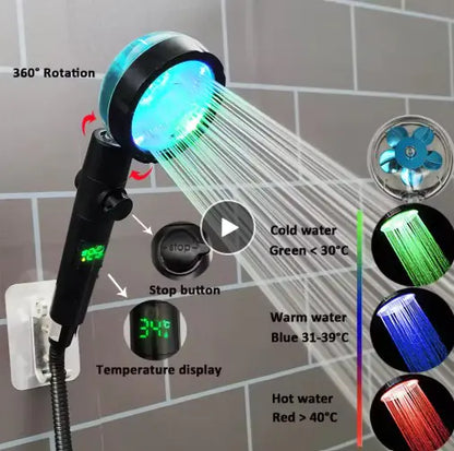 LED Light-Emitting Handheld Shower Head